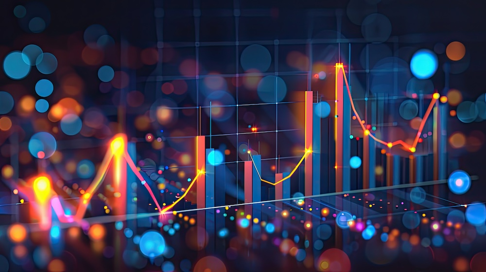 graph indicating technology trends.